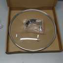 12 Inch Tempered Glass Lid for Lodge 12" Cast Iron Skillets & 7QT Dutch Ovens -Stainless Steel Handle and Rim (12 INCH LID)