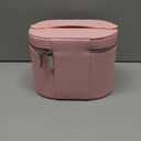 honitty Makeup Bag, Travel Make up Case with Compartments and Handle, Portable Cosmetic Organizer Bags, Toiletry Bag for Women (M(7.6*5.5*6 in), Pink