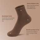 Sakusock Cotton Quarter Socks for Women and Men Thin Mini Crew Elastic Casual Soft Comfort Above Ankle Socks 6 Pairs (Brown, M)