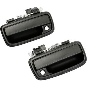 Exterior Front Driver Door Handle and Passenger Door Handle with Keyhole Replacement Set Compatible with 1999 2000 2001 2002 2003 2004 Toyota Tacoma Replaces 69220-35020, 69210-35020, Textured Black