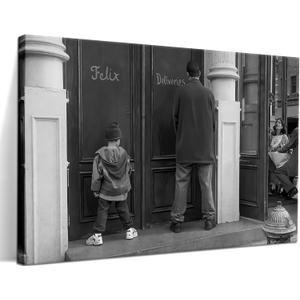 ZNHART Funny Bathroom Wall Decor Black and White Canvas Print, Classic Movie Posters Wall Art for Office Lounge Area Restroom 12x16 Inch (16L" x 12W")
