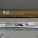 UNISHADES No Drill Blinds for Windows 1" Vinyl L-Shaped Slats Cordless Mini Blinds for Home, for Window Size 37" W 64" H White