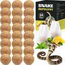 Natural Snake Repellent, 24 Pack Natural Peppermint Oil Snake Repellent for Yard Garden Attic Orchard Indoor Outdoor Patio Porch, Pet and Family Safe, Ready to Use, Brown