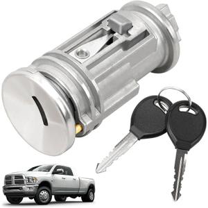 RAMATA Ignition Lock Cylinder Switch & 2 Keys compatible with 2001 2002 2003 2004 2005 2006 2007 2008 2009 2010 Dodge Ram Durango Dakota Chrysler Aspen& Mitsubishi Raider, Replace # 924-709, 5018702AA