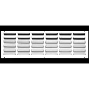 32" x 4" Return Air Grille - Sidewall and Ceiling - HVAC Vent Duct Cover Diffuser - [White] [Outer Dimensions: 33.75w X 5.75"h]