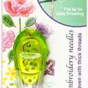 Clover 8611 Needle Threader for Embroidery Needles-Apple Green