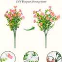 Artificial Flowers for Outdoors, UV Resistant Fake Outdoor Flower, Realistic Fake Wild Flowers No Fade Faux Outside Decoration for Planter Beds, Window Box, Garden Pots, Porch, Vase (18P)