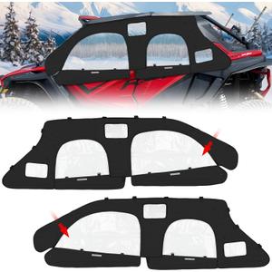 PRO XP 4 Upper Doors YKK Zippers Compatible with 2020-2025 Polaris RZR PRO XP 4, 2025 Polaris RZR PRO S, 2022-2024 RZR Turbo R 4 Waterproof Soft Cab Enclosure