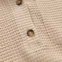 DERAX Women's Oversized Waffle Knit Tops Henley Shirts Long Sleeve V Neck Loose Fit 2026 Spring Tunic Blouse Apricot XL (Beige, XL)