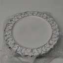 13" Antique Silver Charger Plates, Set of 6 Plastic Textured Chargers for Dinner Plates with Embossed Rim, Table Dcor, Party, Wedding, Holiday 