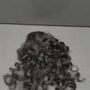KRSI 14Inch Curly Hair Extension Drawstring Ponytails for Black Women, Synthetic Curly Short Fake Ponytail Fake Hair Gray Ponytail Extension Clip in Extension for Black Women(Grey)