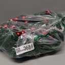 HIIXHC Christmas Illuminate Garland, 9 ft Rattan Artificial Flower Vine Plants Outdoor Decorations, Pre-Lit Battery Operated (Battery Not Included) (Red)