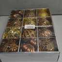 4" Christmas Ball Ornaments Set 12PCS Large Shatterproof Plastic Ornaments Christmas Tree Ball Hanging Ornaments for Xmas Tree Wedding Party Holiday Decorations - Bronze, Gold