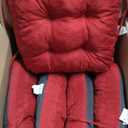 Chair Cushions for Dining Chairs, Dining Chair Cushions, Tufted Indoor Chair Pads with Ties & Non Slip Backing, Seat Cushions for Kitchen Chairs 16.5 x 16.5 x 3.5, Set of 6, Red