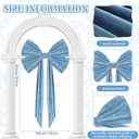 Suncalla Large Blue Bows 40 x 80 Inch Big Bows for Backdrop Velvet Giant Bow Wedding Decorations with Long Streamers Extra Large Tie for Door Wall Birthday Baby Shower Coquette Bridal Bachelorette