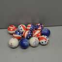 Mini Beach Stress Balls 2.5 Inch Foam PU Relief Stress Ball Mini Rainbow Blow Up Beach Balls Toys for Girls Boys Patriotic Party Favors Summer Pool Games 12Pcs