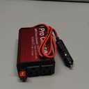 Pro Chaser 400W Car Power Inverter 12V DC to 110V AC Car Truck RV Inverter 6.2A Dual USB Charging Ports for Road Trips (Type C Adaptors Included) (Red)