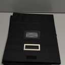 Huolewa File Organizer Box with Lid, Collapsible File Folder Organizer for Office Document Storage, Filing Box with Plastic Slide for Letter Size Hanging File Folders(1 Pack, Black)