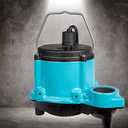 Little Giant 6-CIM-R 115-Volt, 1/3 HP, 2750 GPH Manual (No Switch) Submersible Sump Pump for Sump Systems and General Dewatering, 10-Ft. Cord, Blue, 506271