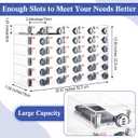 Reallnaive 30 Slots Cell Phone Locker with Combination Lock, Cell Phone Storage for Classroom, Clear Acrylic Storage Cabinet Bin, Wall Mounted for School Students Office Factory Employees