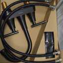 Bathroom Faucets for Sink 3 Hole, Hurran 4 inch Oil Rubbed Bronze Bathroom Sink Faucet with Pop-up Drain and Supply Hoses, Stainless Steel Lead-Free Centerset Faucets for Vanity RV