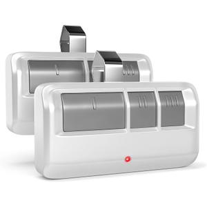 Universal Garage Door Opener Remote with Visor Clip, for LiftMaster/Chamberlain/Craftsman Door Opener, Suitable for 5 Color Learn Buttons, White, 2 Pack