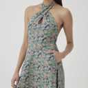 Pact Organic Cotton Women's Fit & Flare Halter Dress (Green)