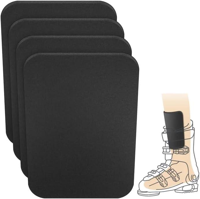 2Pcs/4Pcs 6.5x5 Inch Snowboard Shin Pads-Thinkened Foam Ski Shin Guards-Cuttable Ski Shin Protector Pad for Ski Boot Liner Snowboard Sports Padded Shin Bang Protection