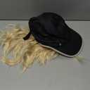 Qlenkay Waterproof Baseball Cap Attached with Curly Wavy Bob Hair Soft Crown Adjustable Quick Dry Hat Wig 14in Short Synthetic Hairpiece for Women Bleach Blonde
