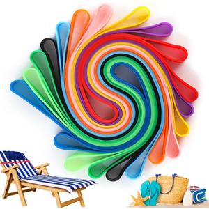 10 Pcs Beach Towel Bands Rubber Towel Clips for Beach & Cruise Chairs, Stretchable Towel Holder Chair Bands for Beach Cruise Vacation Essentials Outdoor Gear Packing (0.412Inch)