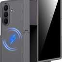 Miimall Magnet Case for Samsung Galaxy Z Fold 7, Built in Kickstand [Privacy Screen Protector] [Magnetic Hinge Protection] Military Grade&Wireless Charging Cover for Galaxy Z Fold 7 2025, Grey