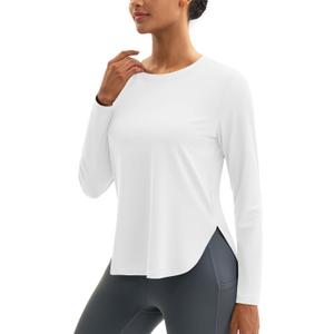 MAGCOMSEN Women's Sun Shirts UPF 80+ Long Sleeve Quick Dry Workout Tops (S)