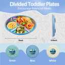 3 x Stainless-Steel Baby Plates with Suction: Food Grade & Dishwasher Safe - Baby Led Weaning Supplies for Toddlers - High Chair & Dining Table (Rainbow)