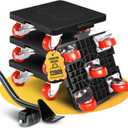 Heavy Duty Furniture Dolly Set with Lifter Tool and 5 Wheels - Capacity, 360 Rotating Wheels for Sofas, Refrigerators, and More (1200 LB)