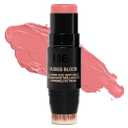 Nudestix Nudies Bloom All Over Dewy Color – 3in1 Cream Blush Stick for Cheeks, Eyes & Lips with BuiltIn Brush | Sheer, Glossy Finish | Vegan, LongWear, MultiUse Makeup (Rusty Rouge)