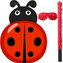 Pasimy Ladybug Piata with Blindfold Bat Confetti Decorations Ladybug Birthday Party Supplies Summer Parties Game Insect Party Piata Carnival Decorations, 16 x 11.8 x 2.9 Inches