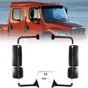 Door Mirror Assembly for Freightliner M2, Door Mirror with Arm Fit for Freightliner M2 2004-2016 Truck (Painting (Black), Split body- Left)