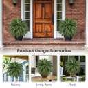 FOREST PRINCE 42" Artificial Boston Fern Large Bush Plants, 2 Bundles of Fake Ferns with 65 Fronds for Outdoors Home Decor