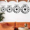 20inch/50cm Large Wall Clocks for Living Room Decor,Modern,Battery Operated,Silent,Non Ticking,Big Black Round wall Clock for Home,Farmhouse,Office,Decoration(Iron Roman Numerals, 20 inches)