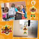 WZSTNBLA 577 Pcs Thanksgiving Turkey Beaded Craft Thanksgiving Wooden Keychain Kit Mixed DIY Thankful Turkey Beaded Key Chain Making Craft Make Your Own Key Chains for Thanksgiving Party Supply