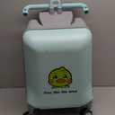 Ride-able 2 in 1 Kids Luggage Case, Detachable Trolley Luggage Stroller with 6 Universal Wheels, 20 inch Carry on Travel Luggage with Kids Seat Design - Max Loading 110lbs, Blue, Medium, Ride on, Blue