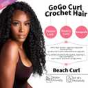 GoGo Curl Curly Crochet Hair for Women Water Wave Crochet Hair Deep Wave Braiding Hair Bohemian Crochet Braids Synthetic Hair Extensions (18 inch(Pack of 6), 1B Natural Black)