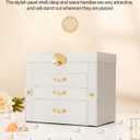 Enthralite Jewelry Box with 3 Drawers : Jewelry Display Organizer for Earrings Necklaces - Gift for Girls Women | White