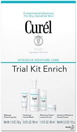 Curel Japanese Skin Care Travel Size Toiletries, for Dry, Sensitive Skin, Travel Size Face Wash, Lotion, & Makeup Remover