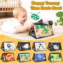 BBWOO Tummy Time Toys, Black and White High Contrast Baby Toys for Newborn, Baby Visual Stimulation Mirror, Montessori Crinkle Book for Infant 0-3-6-12 Months, Boy Girl Shower Gift