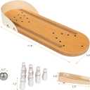 Mini Bowling Game Set, Funny White Elephant Gifts for Kids & Adults, Desk Games Stress Relievers for Adults, Kids Bowling Set for Educational Early Development, Wooden Casual Mini Bowling Ball