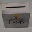 Card Box Wedding Card Box for Reception, Vintage Large Wedding Gift Card Holder Box with Heart Lock, Big Wedding Card Envelope Holder Box with Lid Wood Card Box for Wedding Party, White (Size 4)