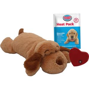 Original Snuggle Puppy Toys - Heartbeat Puppy for Dogs - Pet Anxiety Relief and Calming Aid - Comfort Dog Toys for Behavioral Training in Sleeping Biscuit (1 Count (Pack of 1))