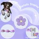 Large Dog Collar with Flower, Dog Collars for Large Dogs Collar for Girl Cute Dog Collar with Bell, Adjustable Length L