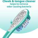 Colgate 360 Whole Mouth Toothbrush, Adult Toothbrushes Medium Bristles, Helps Remove Bad Breath Bacteria and Plaque, Medium Toothbrush Pack, Includes Cheek and Tongue Cleaner, 4 Pack